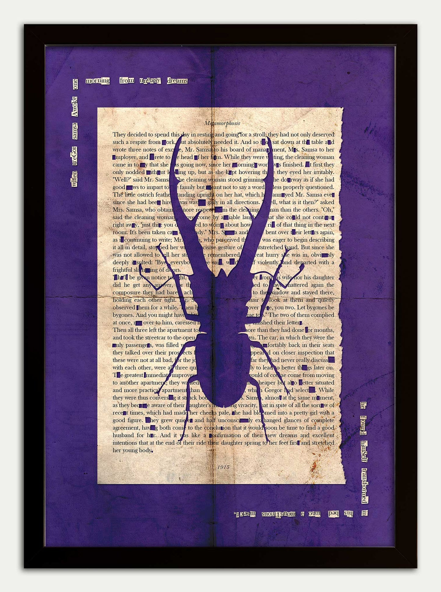 Metamorphosis "Stag Beetle" Purple Edition Fine Art Print