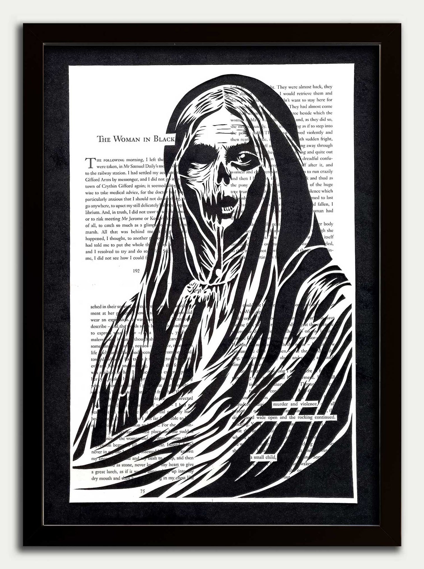 The Woman In Black// "Always Waiting" Original Papercut