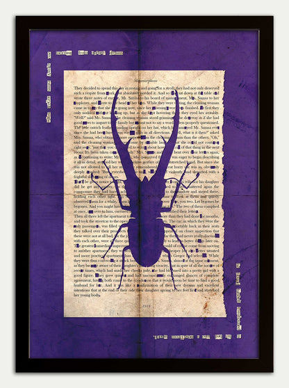 Metamorphosis "Stag Beetle" Purple Edition Fine Art Print