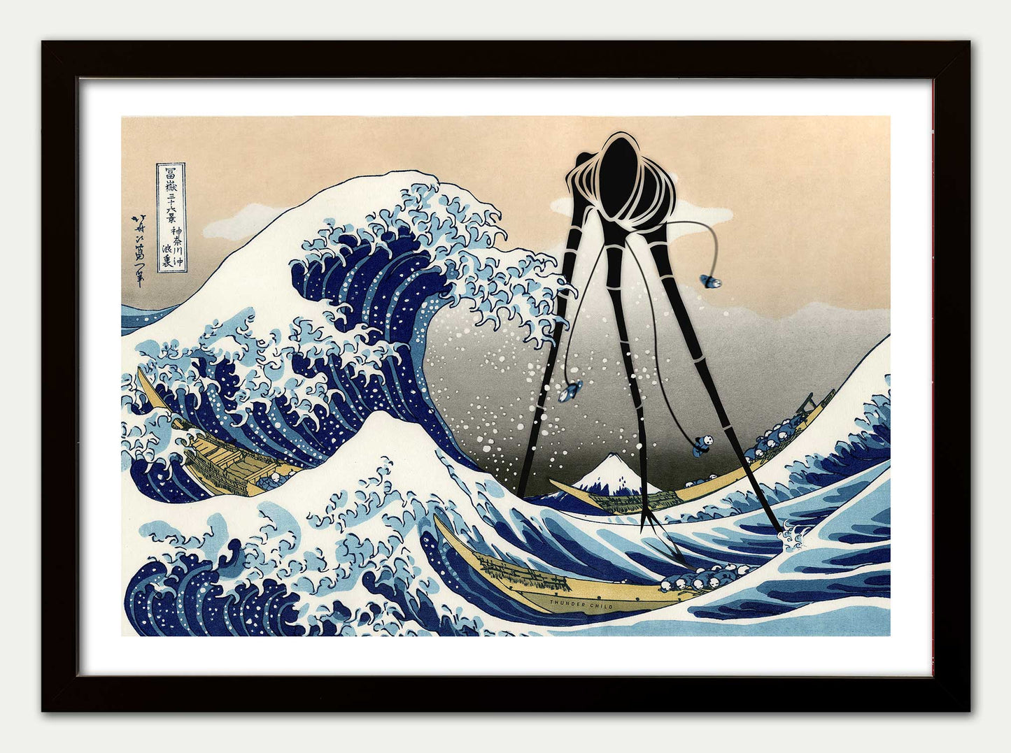 War of the Worlds "The Great Wave & The Monstrous Tripod" Fine Art Print