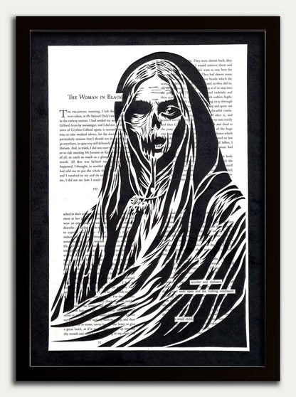 The Woman In Black// "Always Waiting" Original Papercut