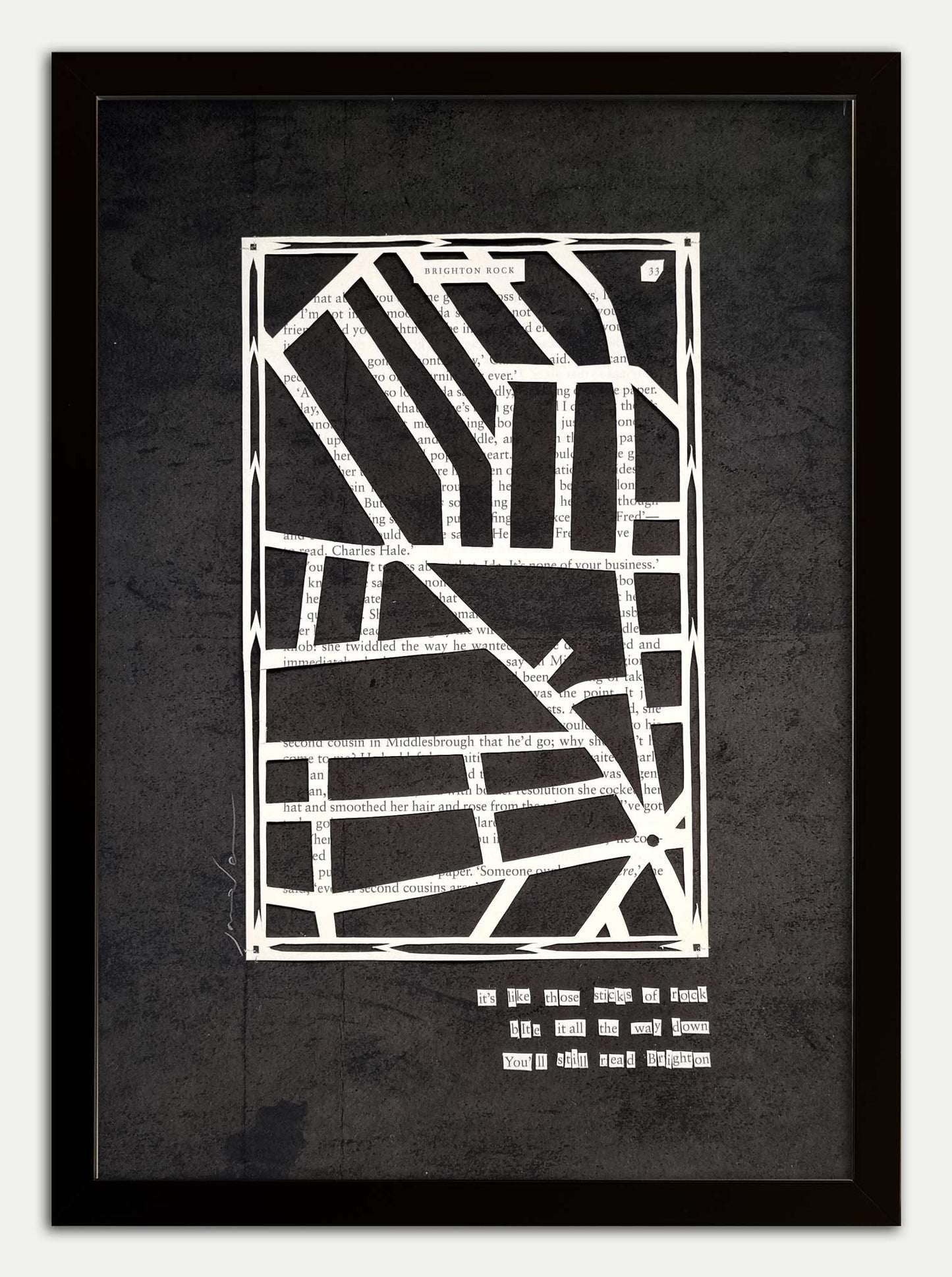 Brighton Rock "Seven Dials" Original Papercut Study