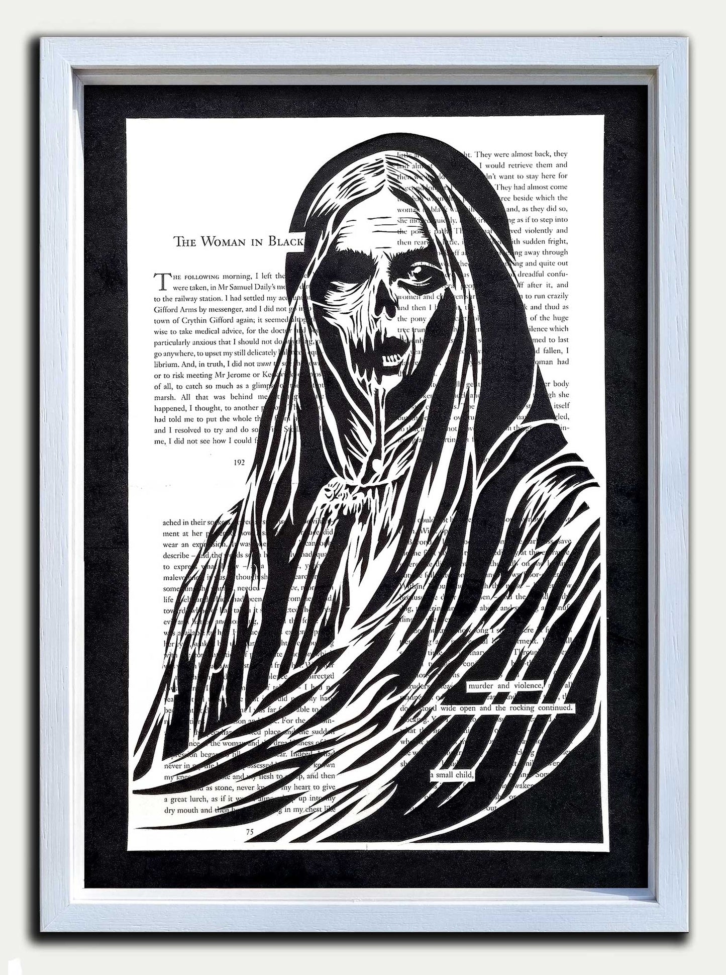 The Woman In Black// "Always Waiting" Original Papercut