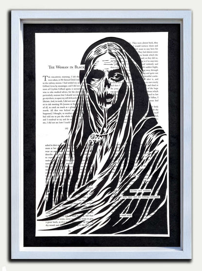 The Woman In Black// "Always Waiting" Original Papercut