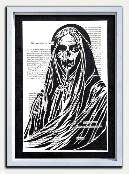 The Woman In Black// "Always Waiting" Original Papercut